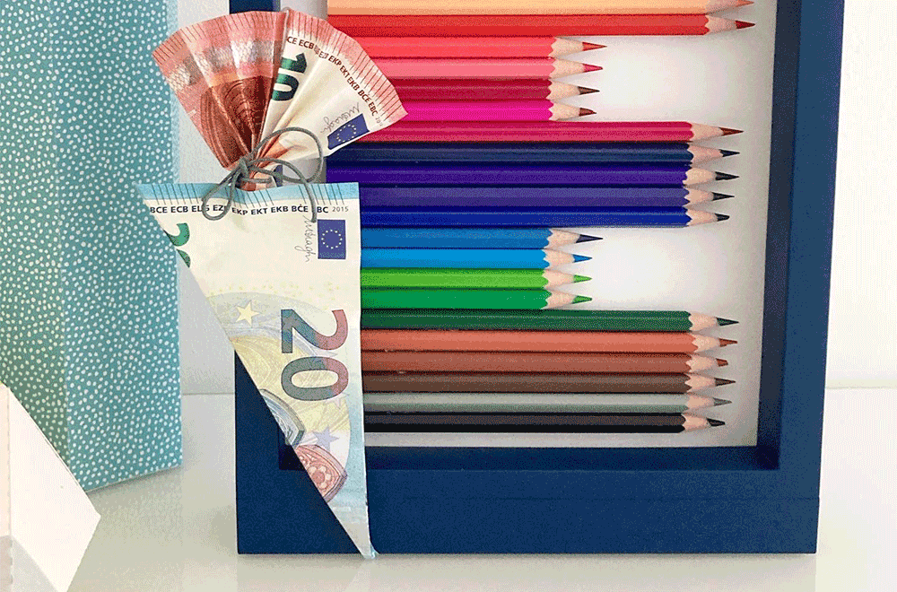 Kreatives Geldgeschenk zur Einschulung