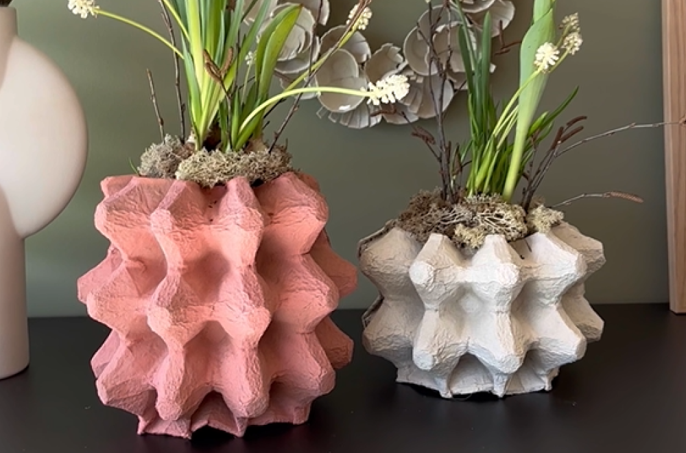 Oster-Vasen-Upcycling aus Eierkartons