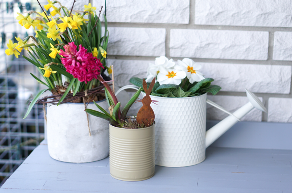 Oster-Upcycling-Deko aus Blechdosen