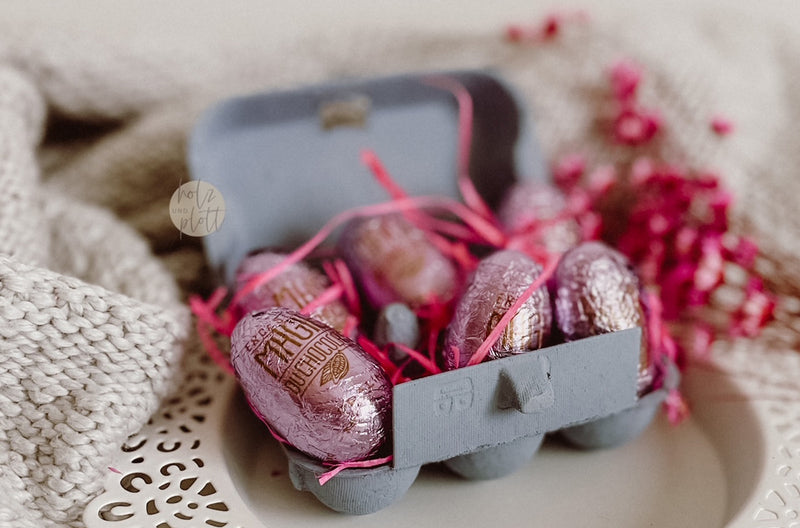 DIY Eierkarton-Upcycling mit Schokoeiern