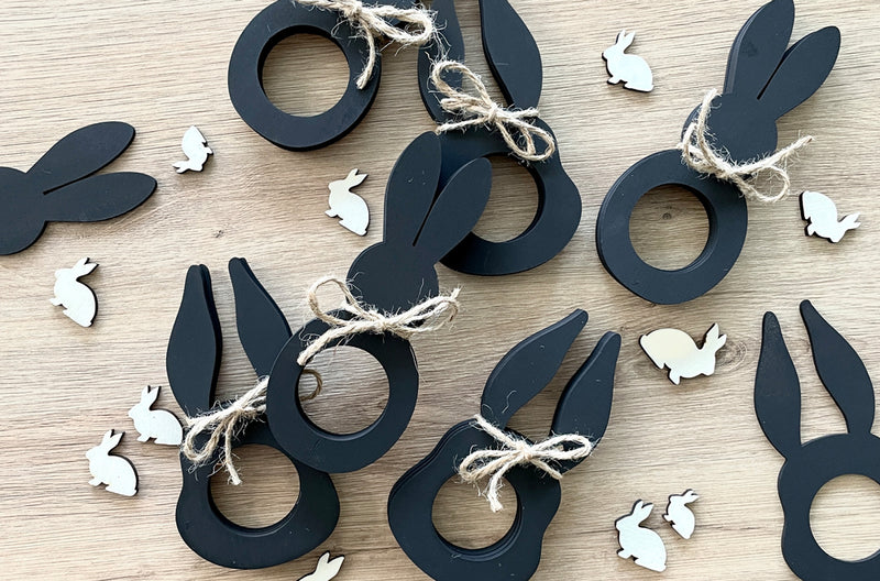 DIY-Serviettenringe in Hasenform