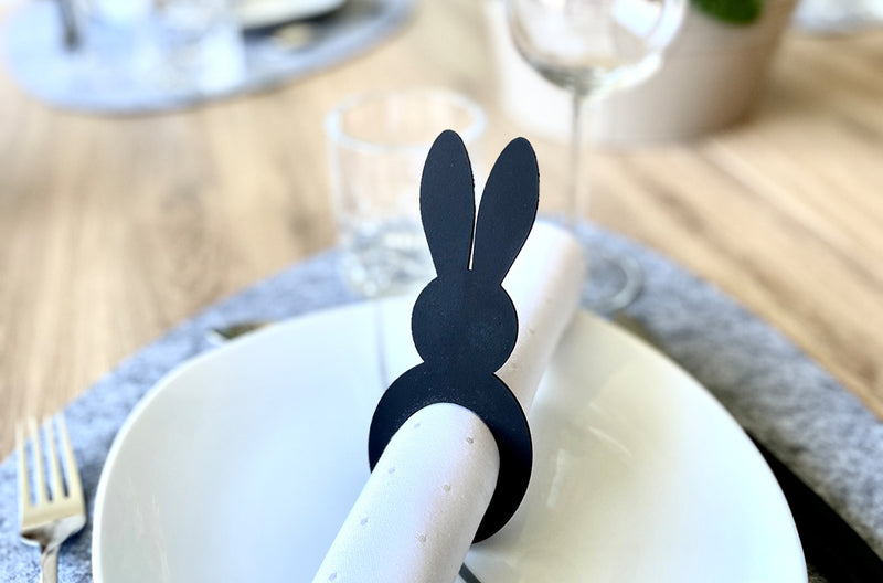 DIY-Serviettenringe in Hasenform