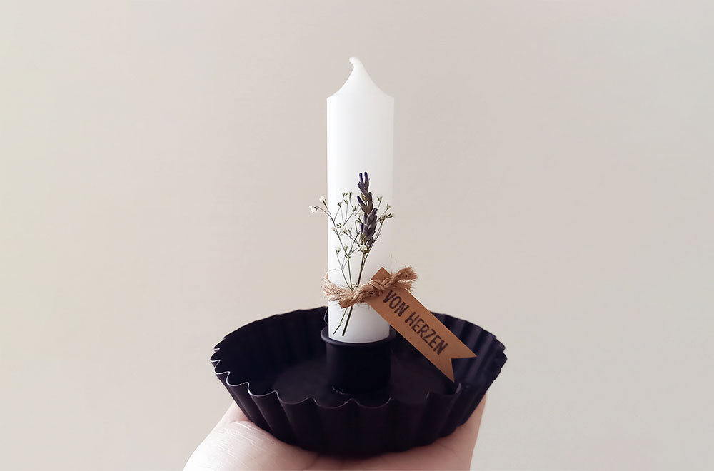 Selbstgemachte Kerzenhalter: Upcycling Deko Idee